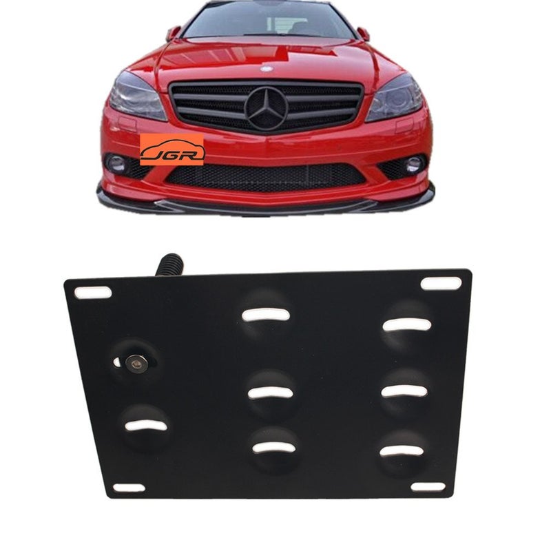 JGR Racing Car No drill Tow Eye Front Bumper Tow Hole Hook License Plate Mount Bracket Holder Adapter Relocation Kit For Mercedes W204 C-Class W212 E Class C117 CLA-Class W221 S-Class W166 ML X204 GLK - Image 1